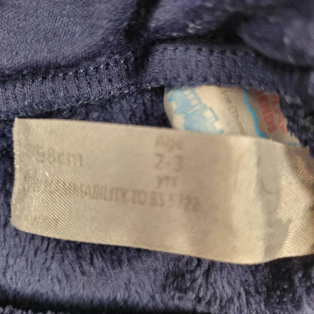 Thomas & Friends Bath Robe Boys 3T Blue Hood Fleece Belt 2007 Train Tank Engine